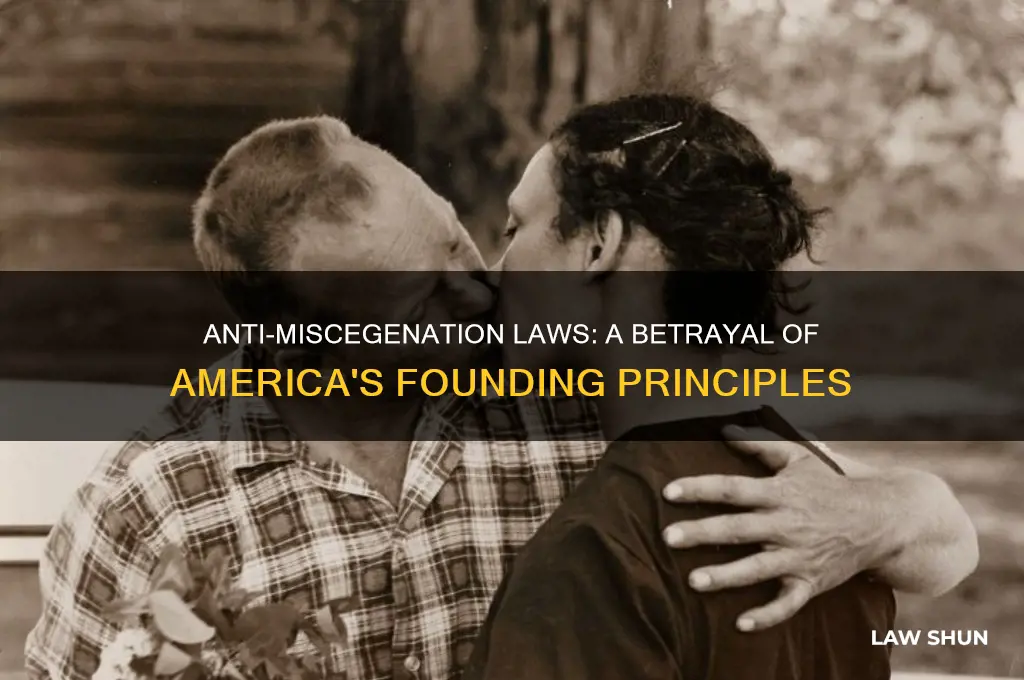 why anti-miscegenation laws went against the declaration of independence