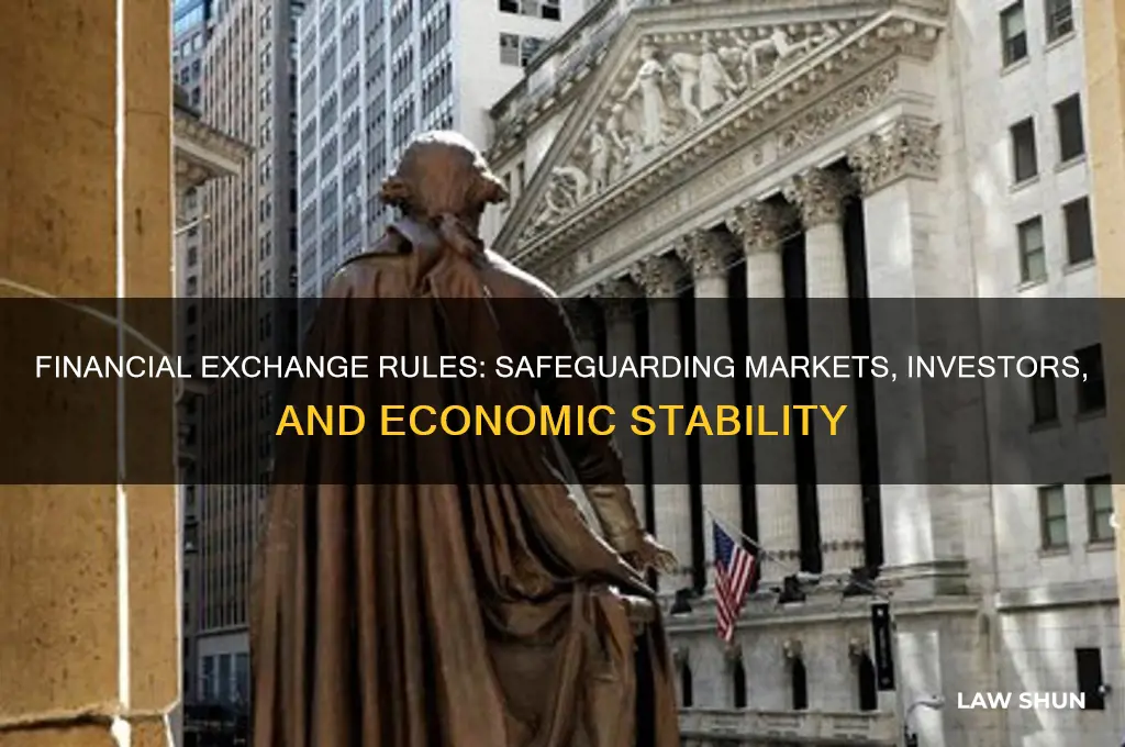 why are laws and regulations necessary regarding financial exchange
