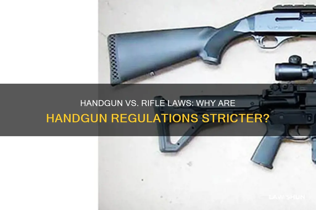 why are laws regarding handguns tougher than those for rifles
