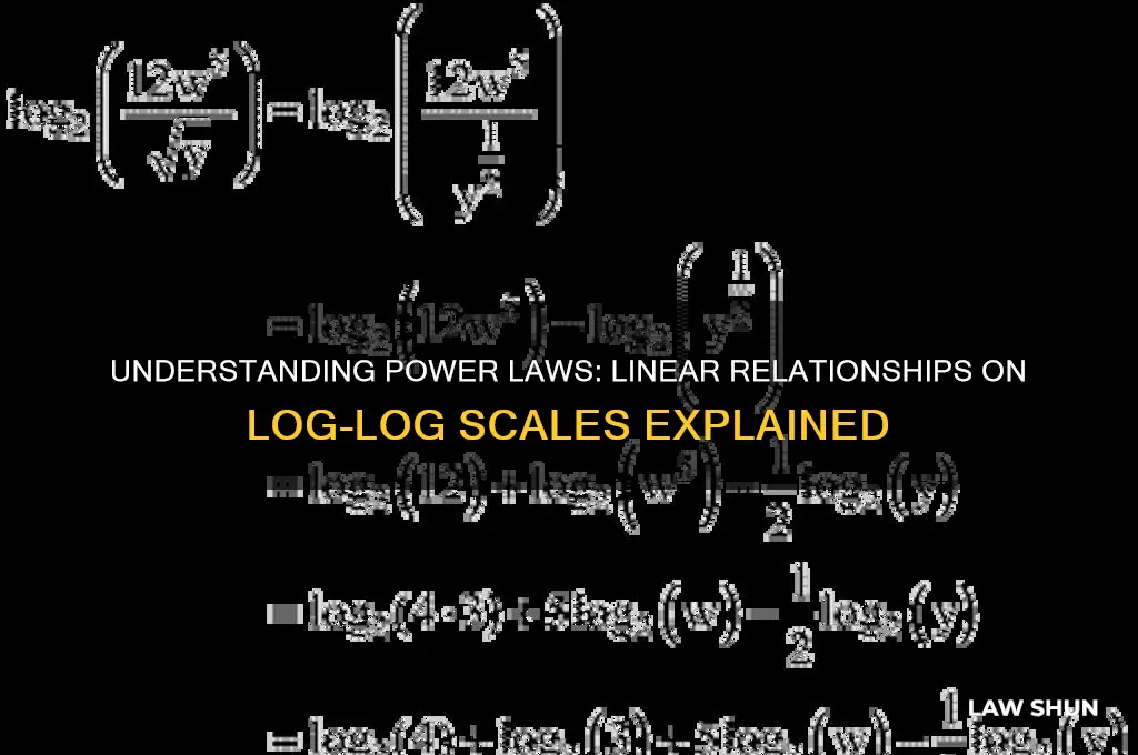 why are power laws linear on a log log scale