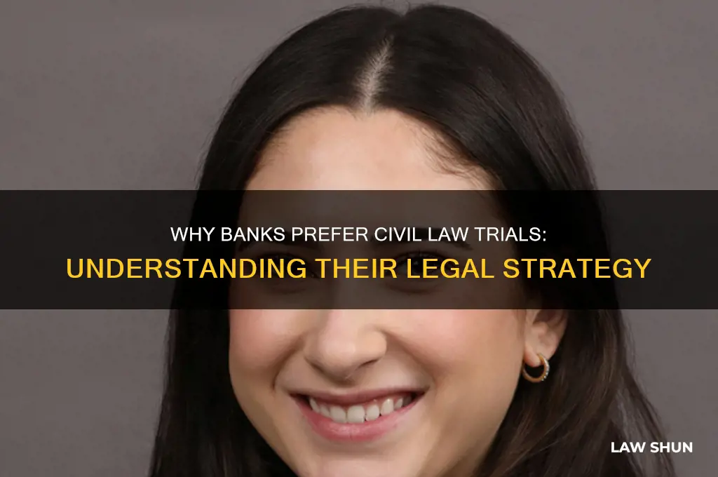 why banks want to be tried under civil law