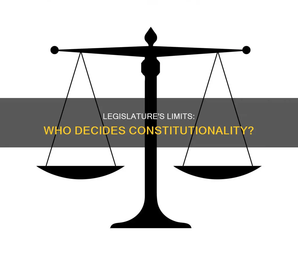 why can the legislature not determine if laws are constitutional