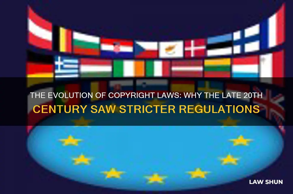 why copyright laws more strict in the late 20th century