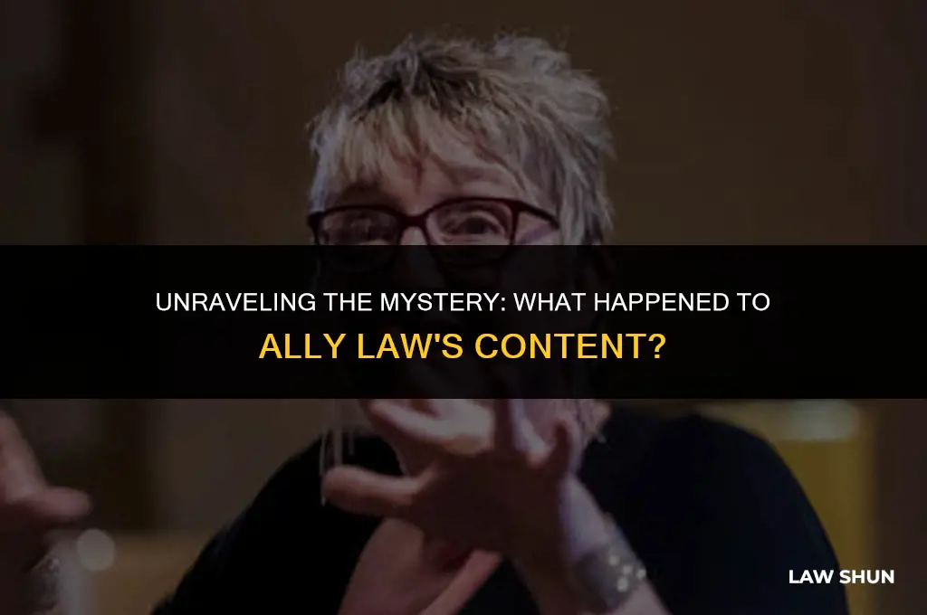 why did ally law stop posting