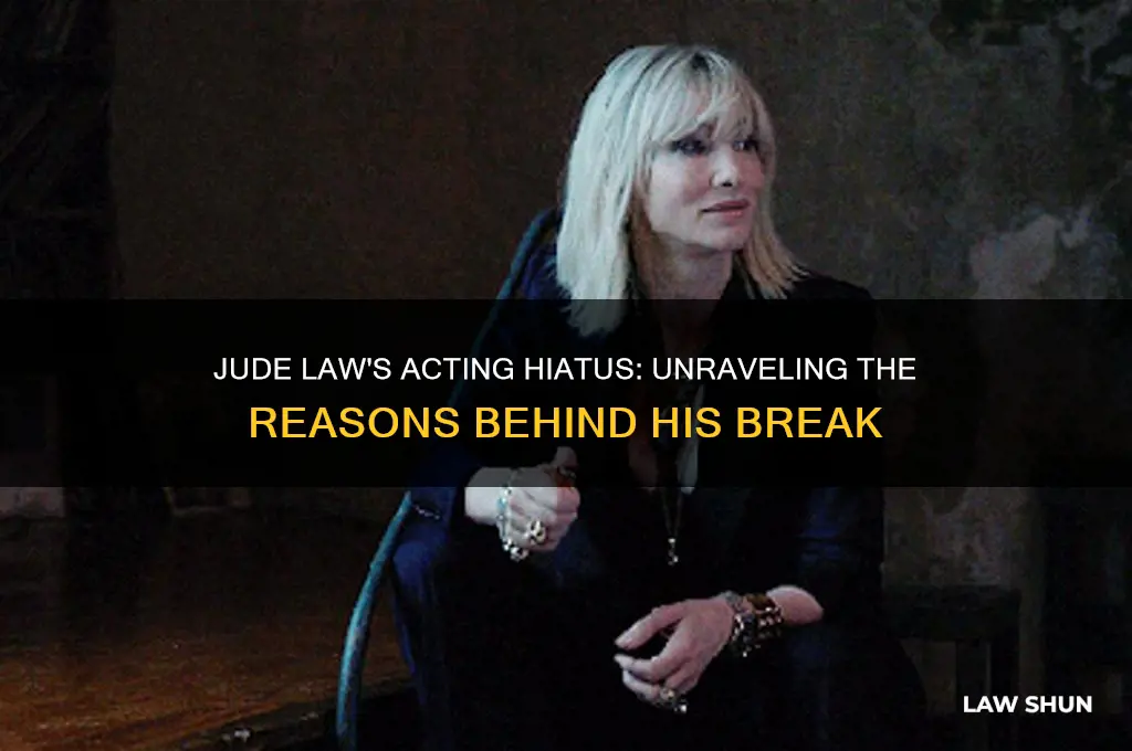 why did jude law stop acting