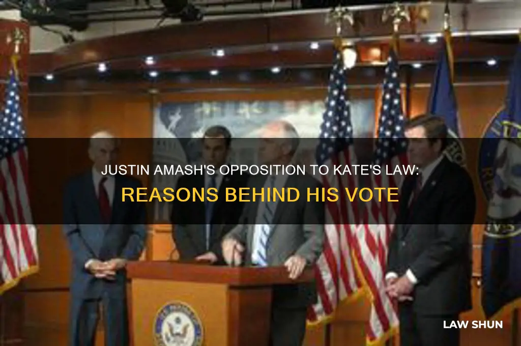 why did justin amash vote against kate