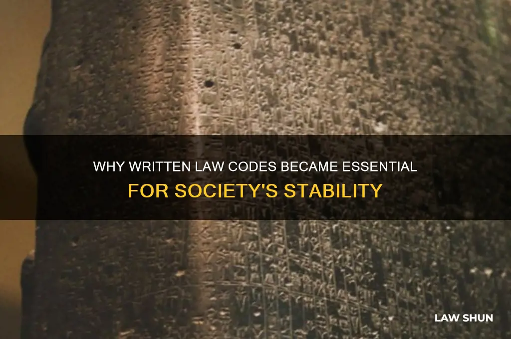 why did many people want a written law code