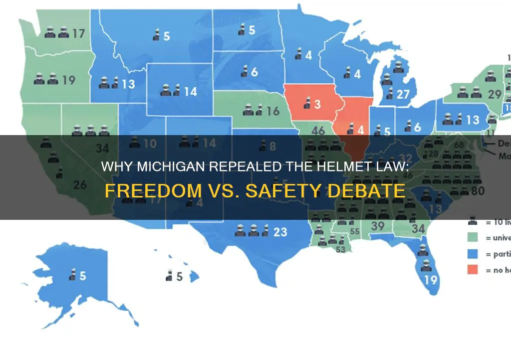 why did michigan repeal the helmet law
