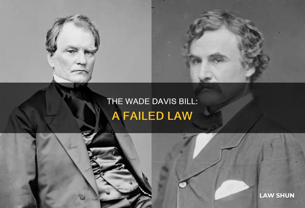 why did the wade davis bill not become a law