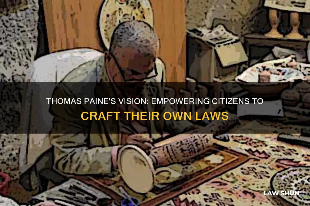 why did thomas paine think citizens shoul dmake the laws