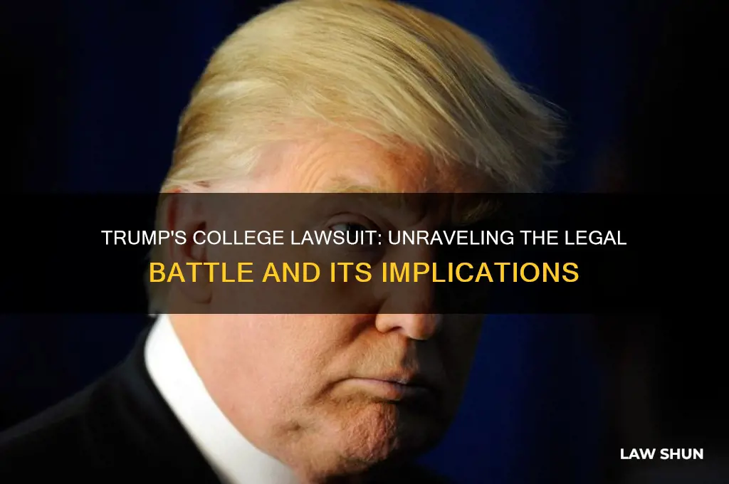 why did trump pay law suite on college