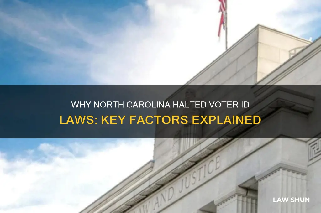 why did voter id laws stop in north carolina