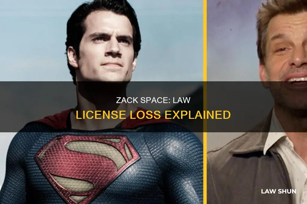 why did zack space lose his law license
