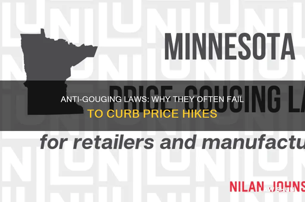 why do anti gouging laws have little impact