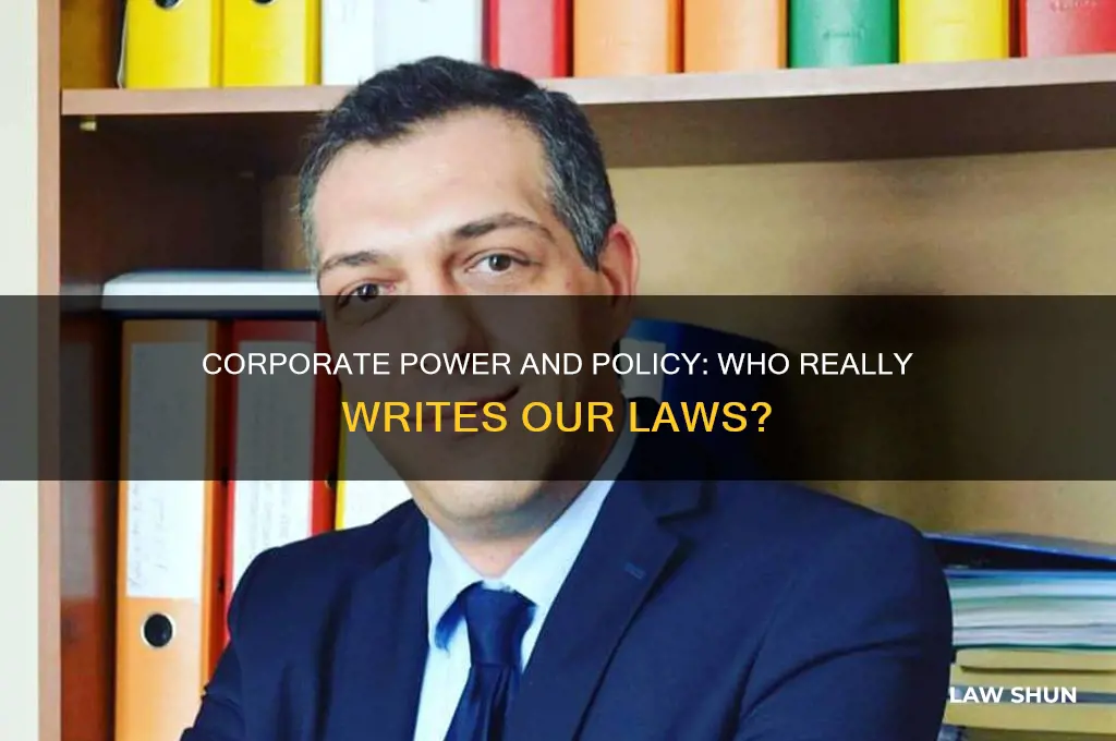 why do corporations write all the laws