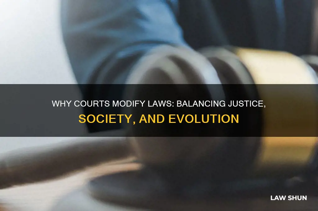 why do courts modify laws