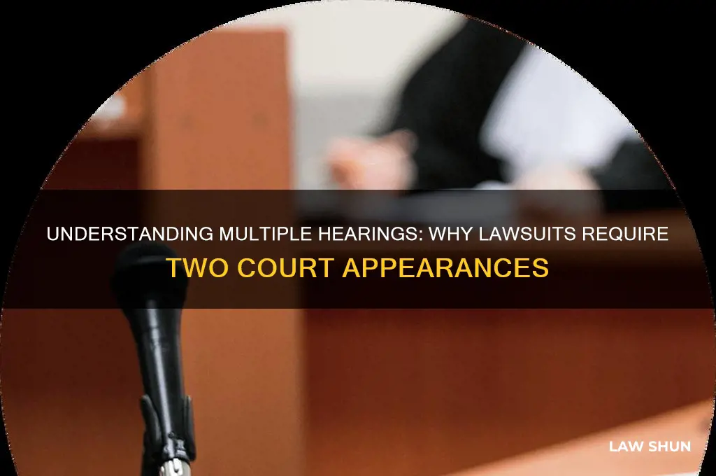 why do i have 2 hearings for law suit