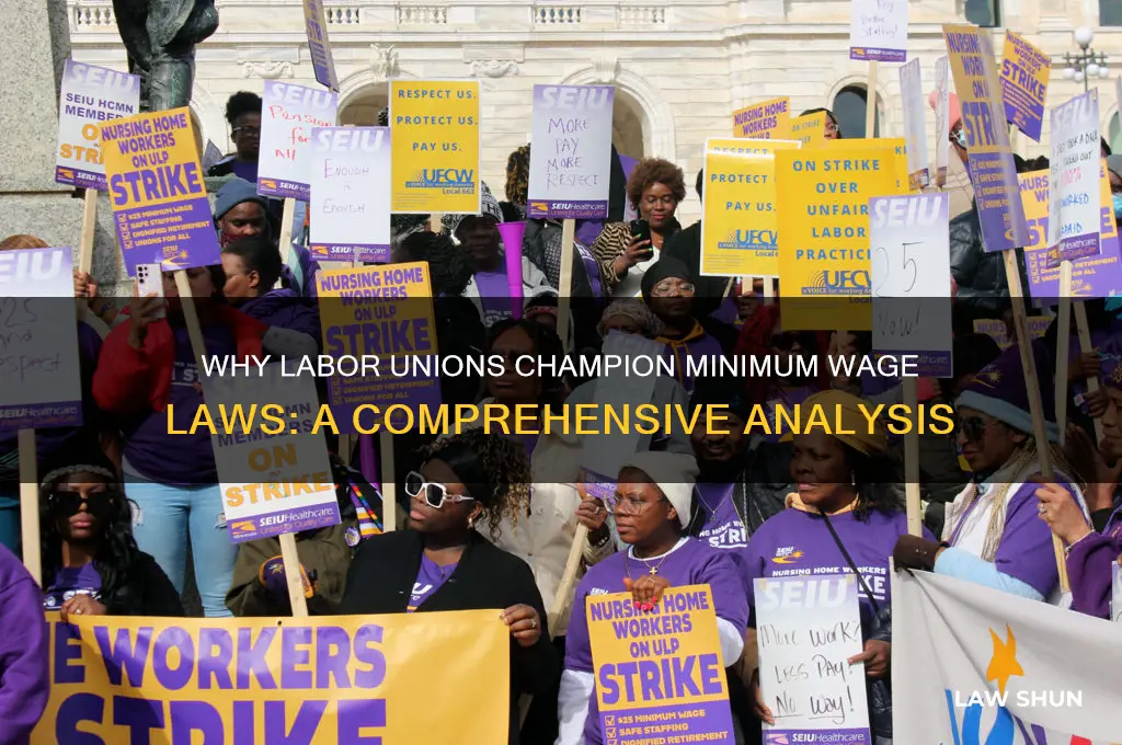 why do labor unions support minimum wage laws