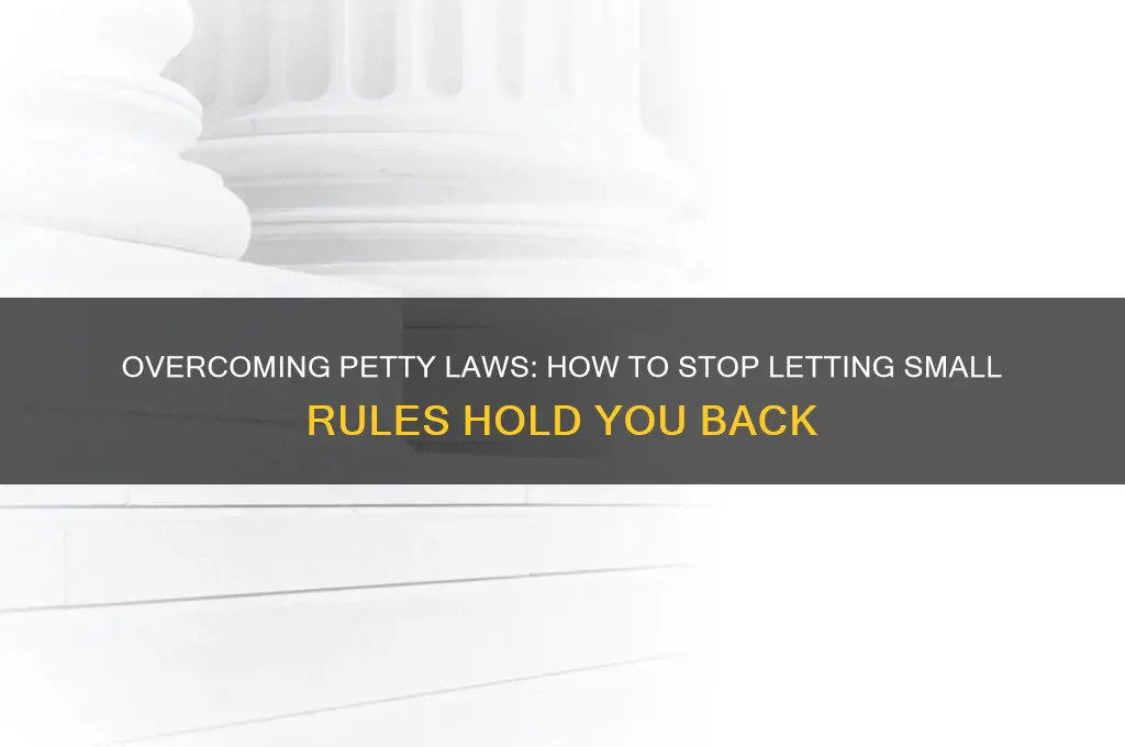 why do people allow pety laws to dtop them
