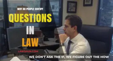 Certifying Legal Questions: Understanding Its Purpose and Impact in Law