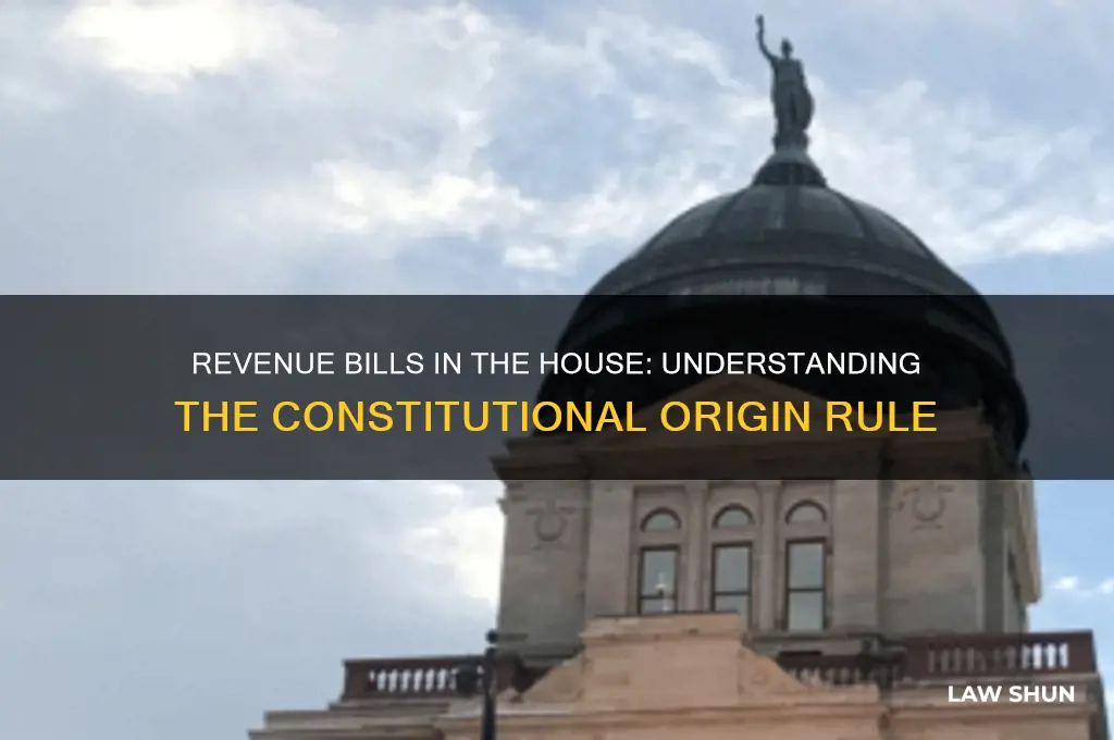 why do revenue bills originate in the house of representatives