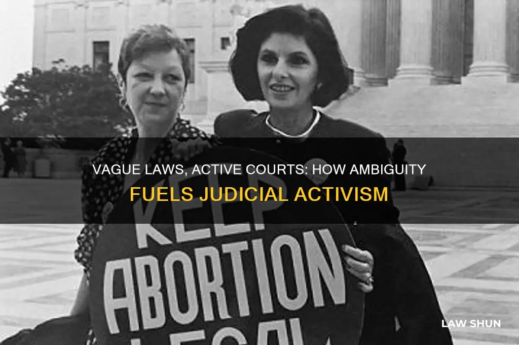 why do vaguely written laws lend themselves to judicial activism