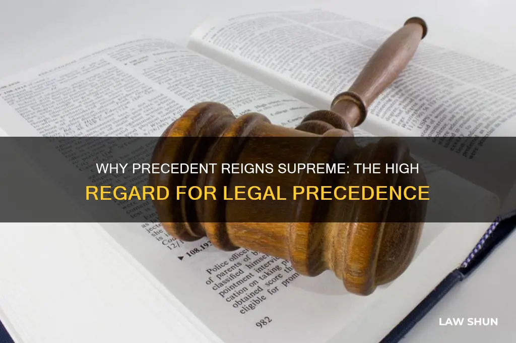 why does law have such a high view of precedence