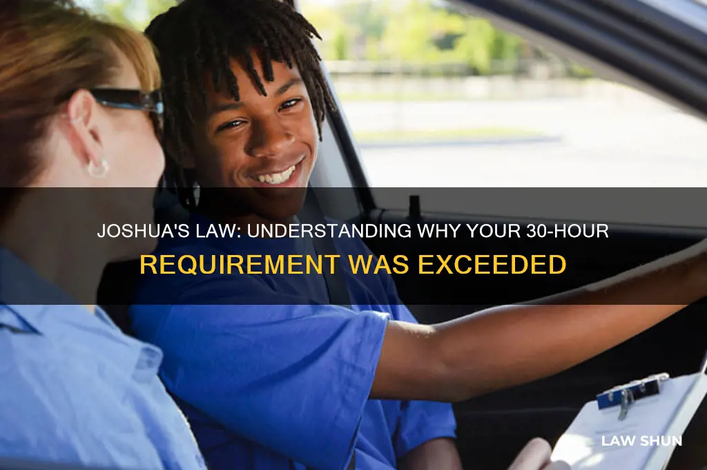 why has my joshuas law time gone past 30 hours
