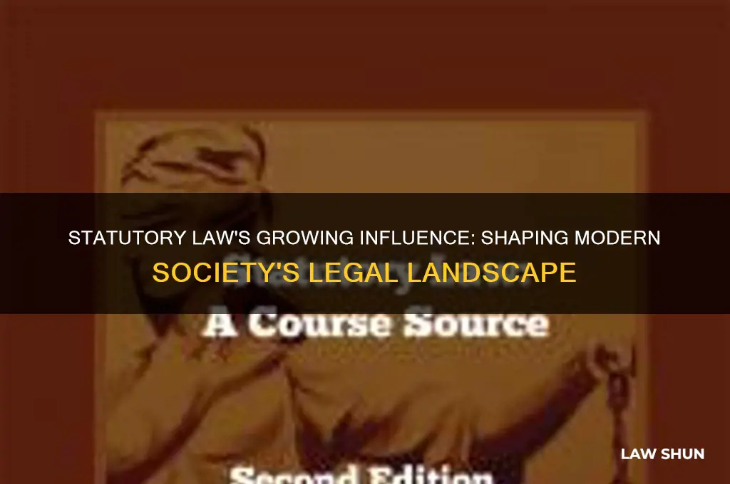 why has statutory law assumed an increasing role in society