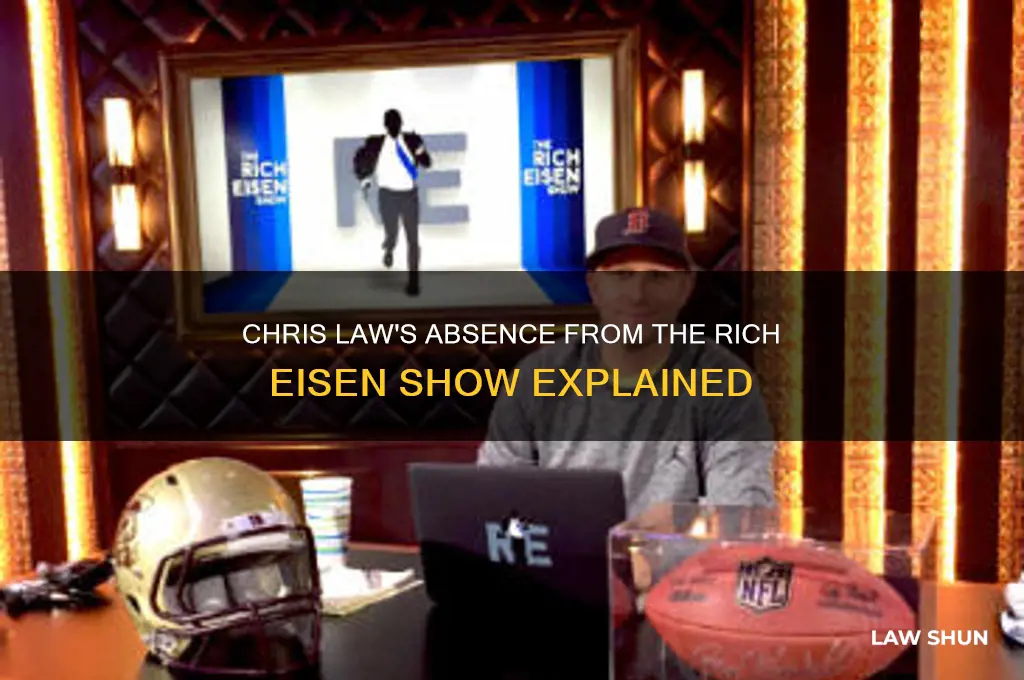 why is chris law not on the rich eisen show