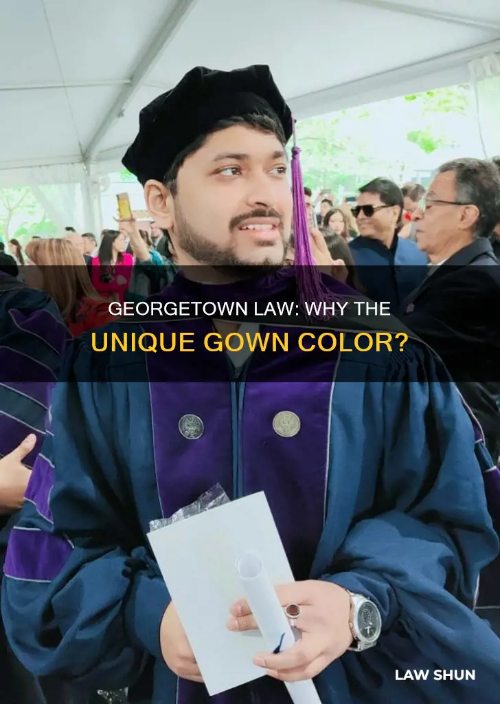 why is georgetown law graduation gown a different color