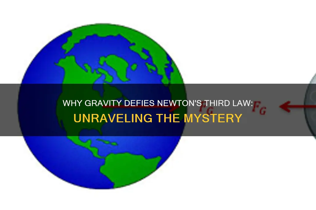why is gravity not part of a third law pair
