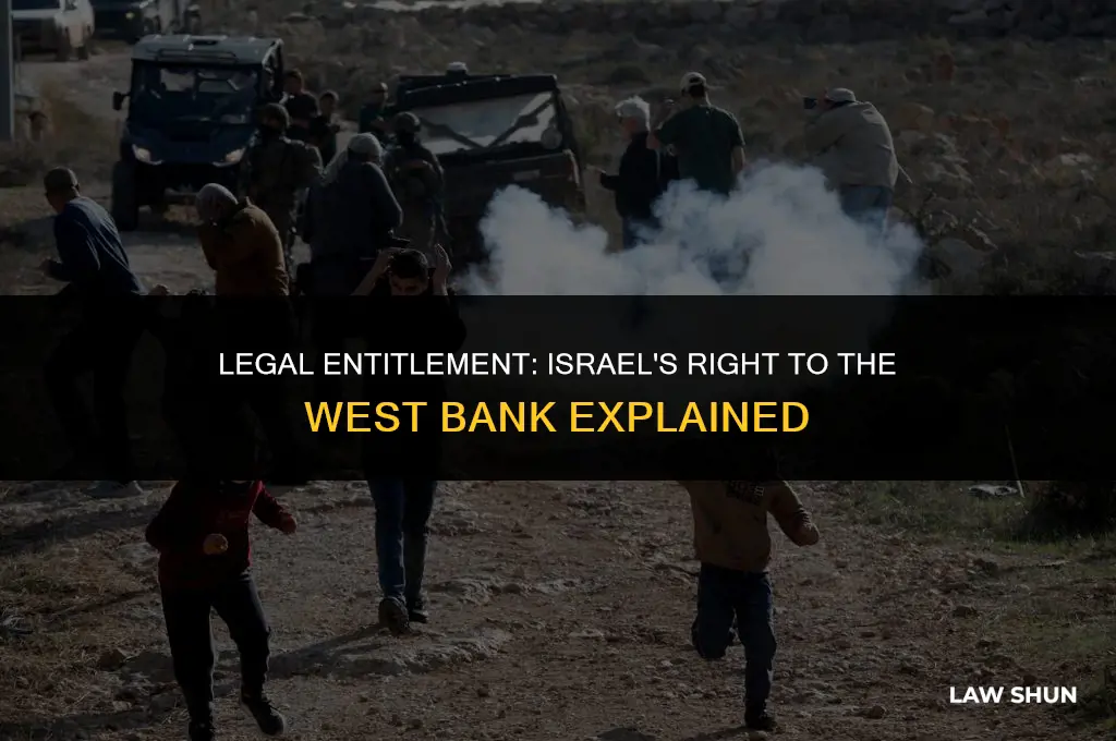 why israel is entitled in law to the west bank