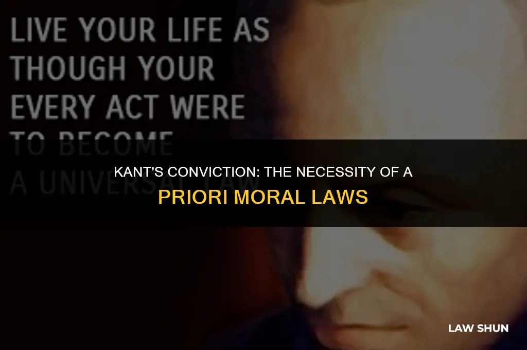 why odes kant think a priori moral laws are necessary