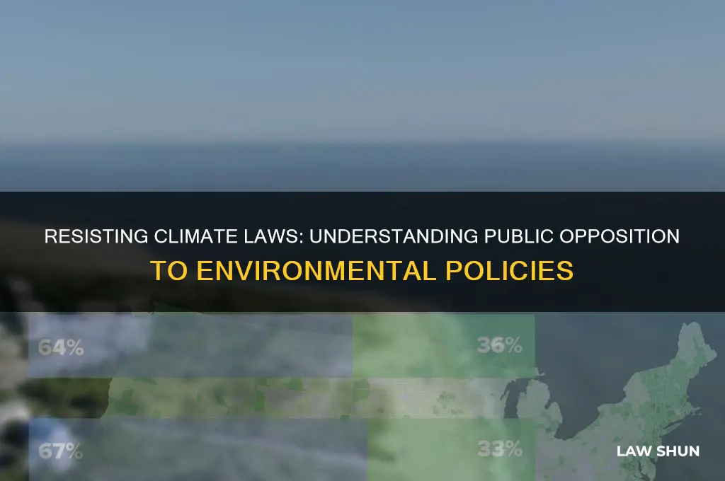 why people are against laws for climate cahnge