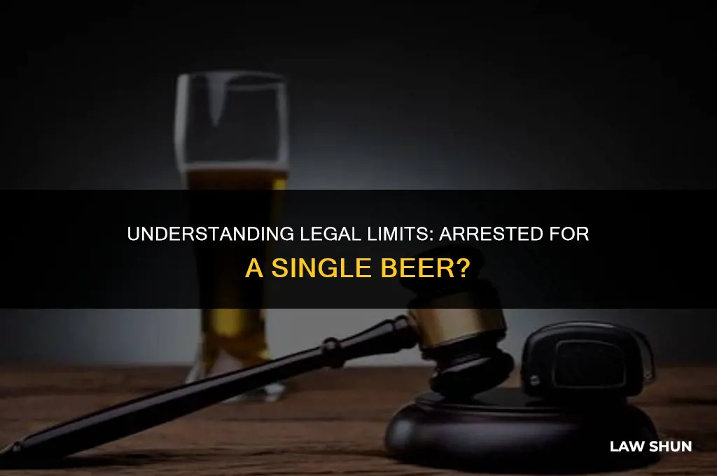 why the law allows you to arrested for 1 beer