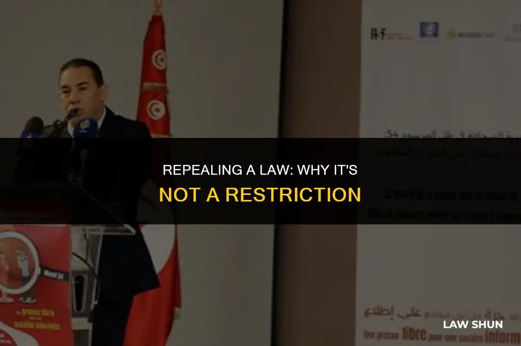why the repealing of a law is not a restriction