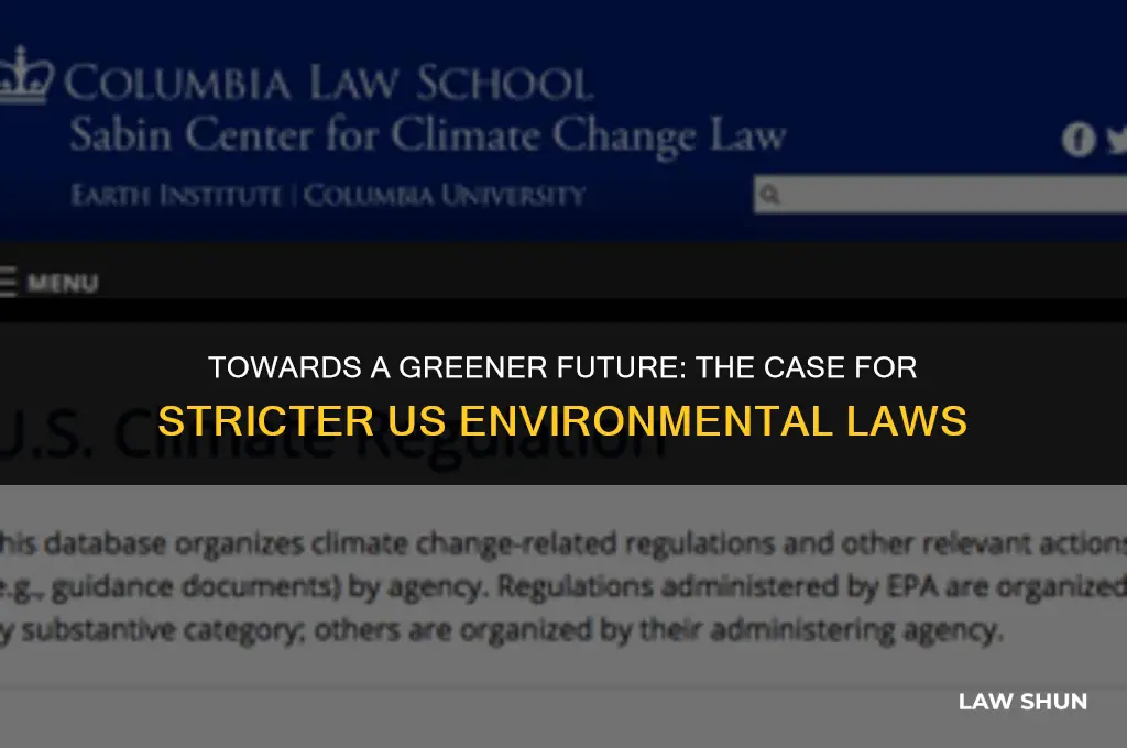 why the us should have stricter environmental laws and regulations