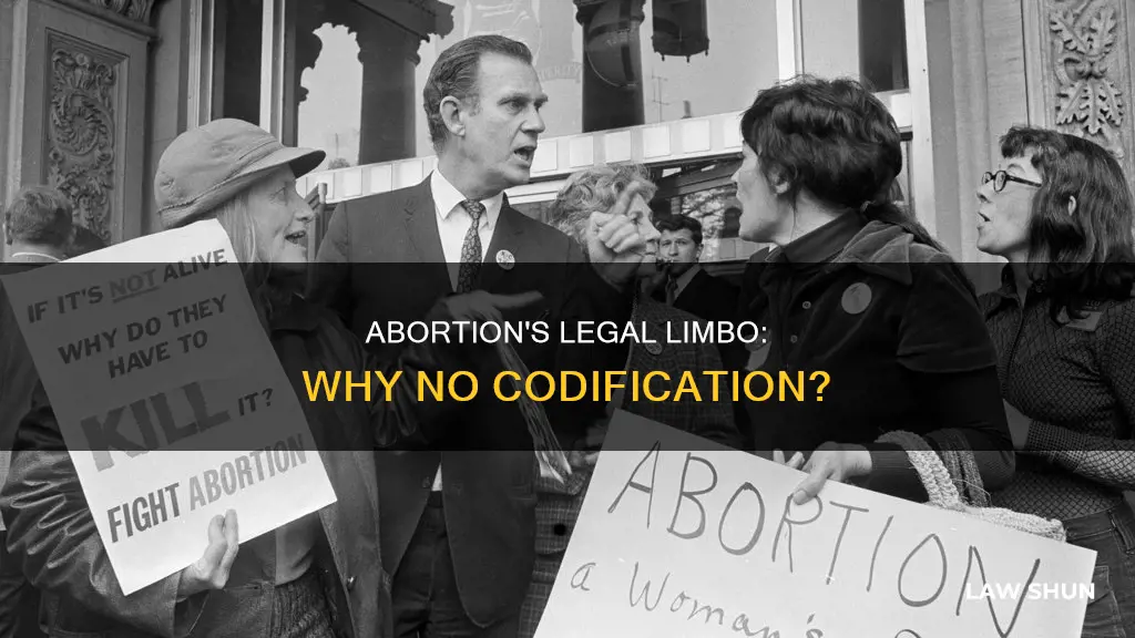 why was abortion never codified into law