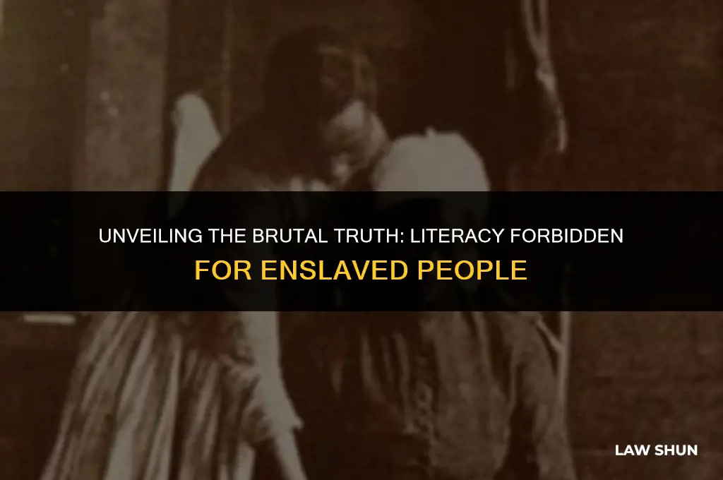 why was it against thw law for slaves to read