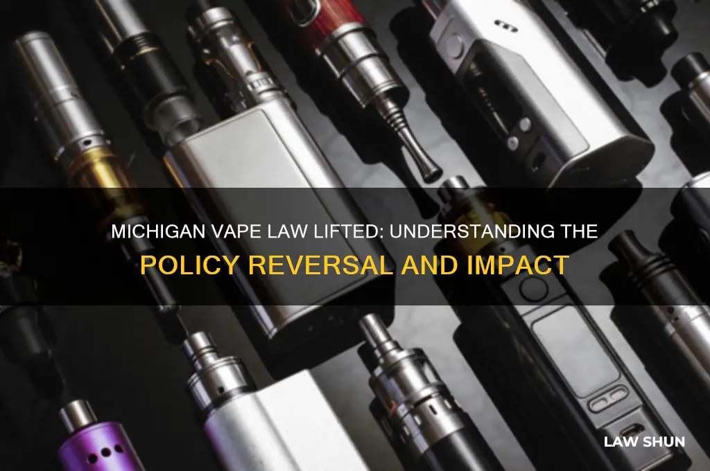 why was the michigan vape law lifted