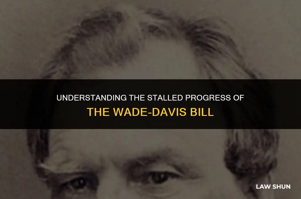 why was the wade-davis bill never enacted into law