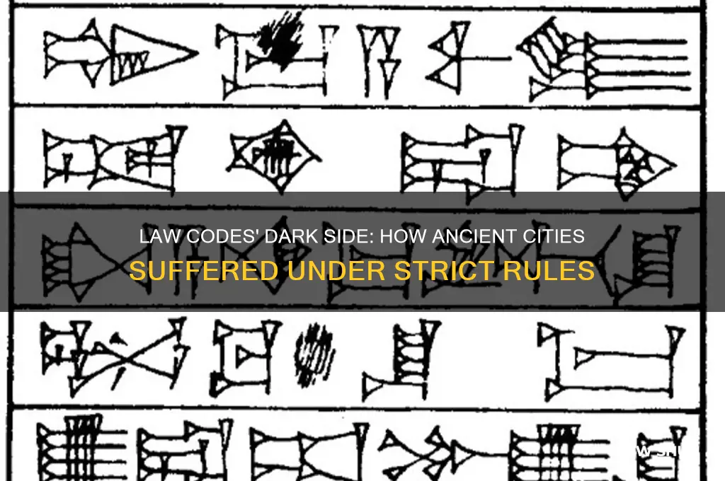 why were law codes harmful to ancient cities