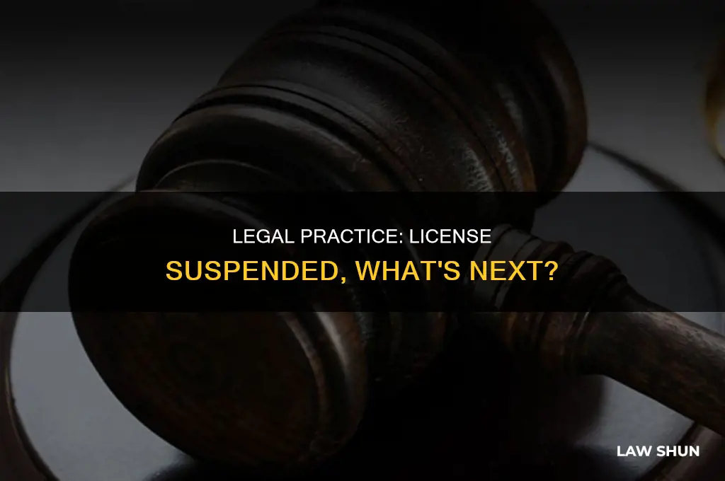 why would a law license be suspended