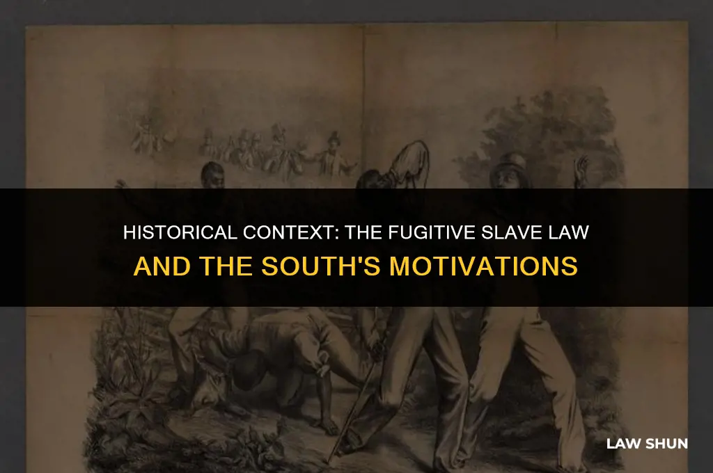 why would the south want a national fugitive slave law