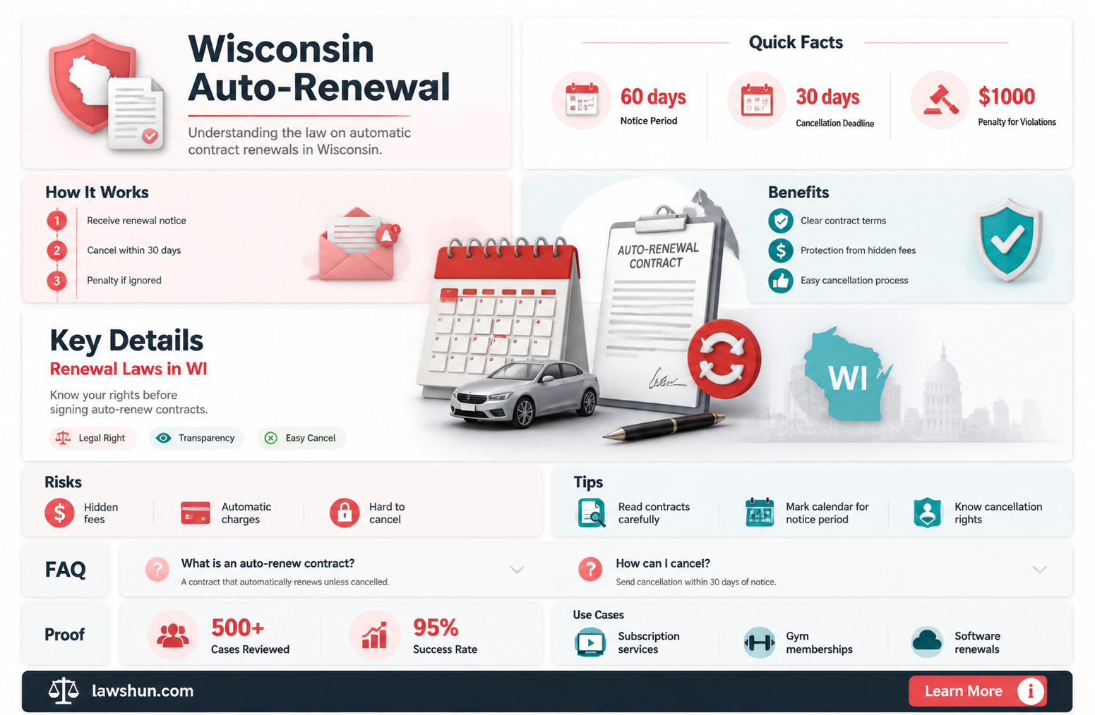 are automatic renewal contract law in wisconsin