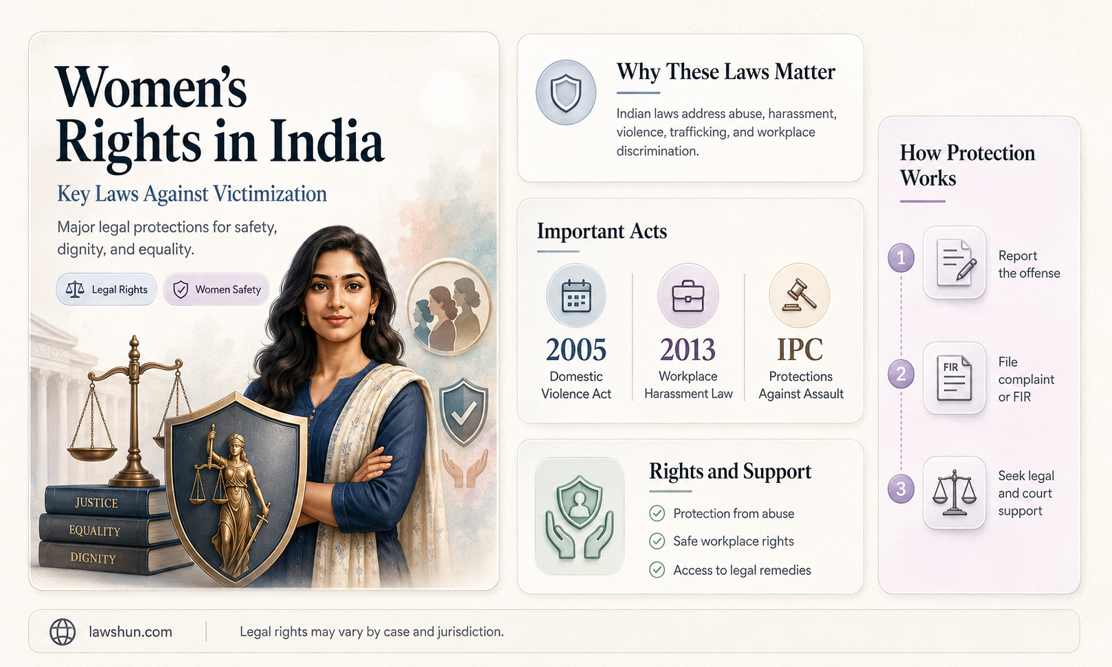are there any laws in india against victimization of women