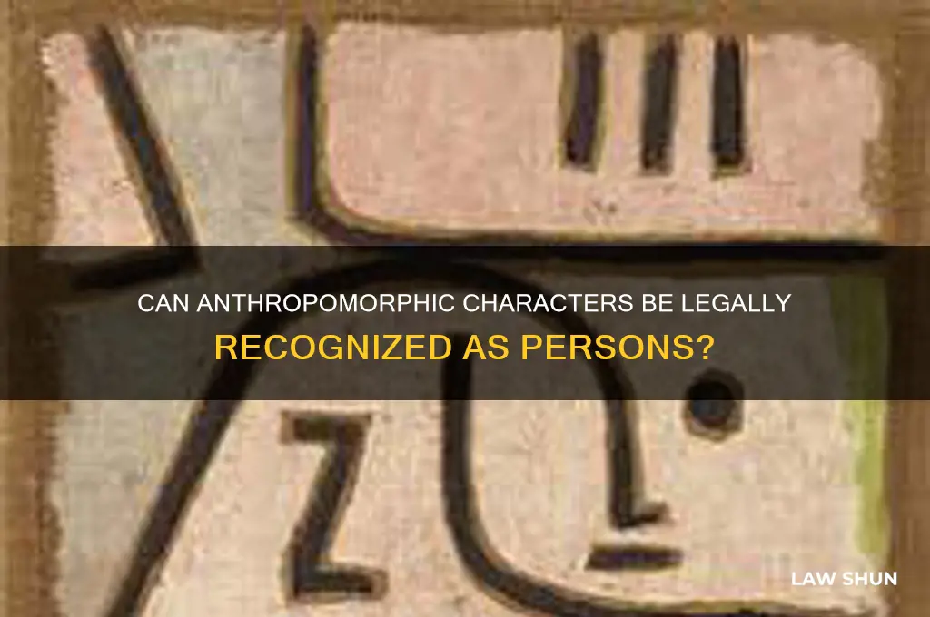 would courts of law identify anthropomorphic characters as persons