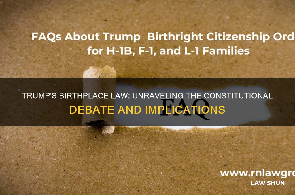 would trumps country of birth law