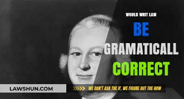 Is 'Writ Law' Grammatically Correct? Exploring Legal Terminology and Usage